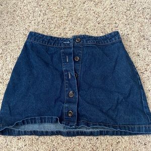 forever 21 button up skirt